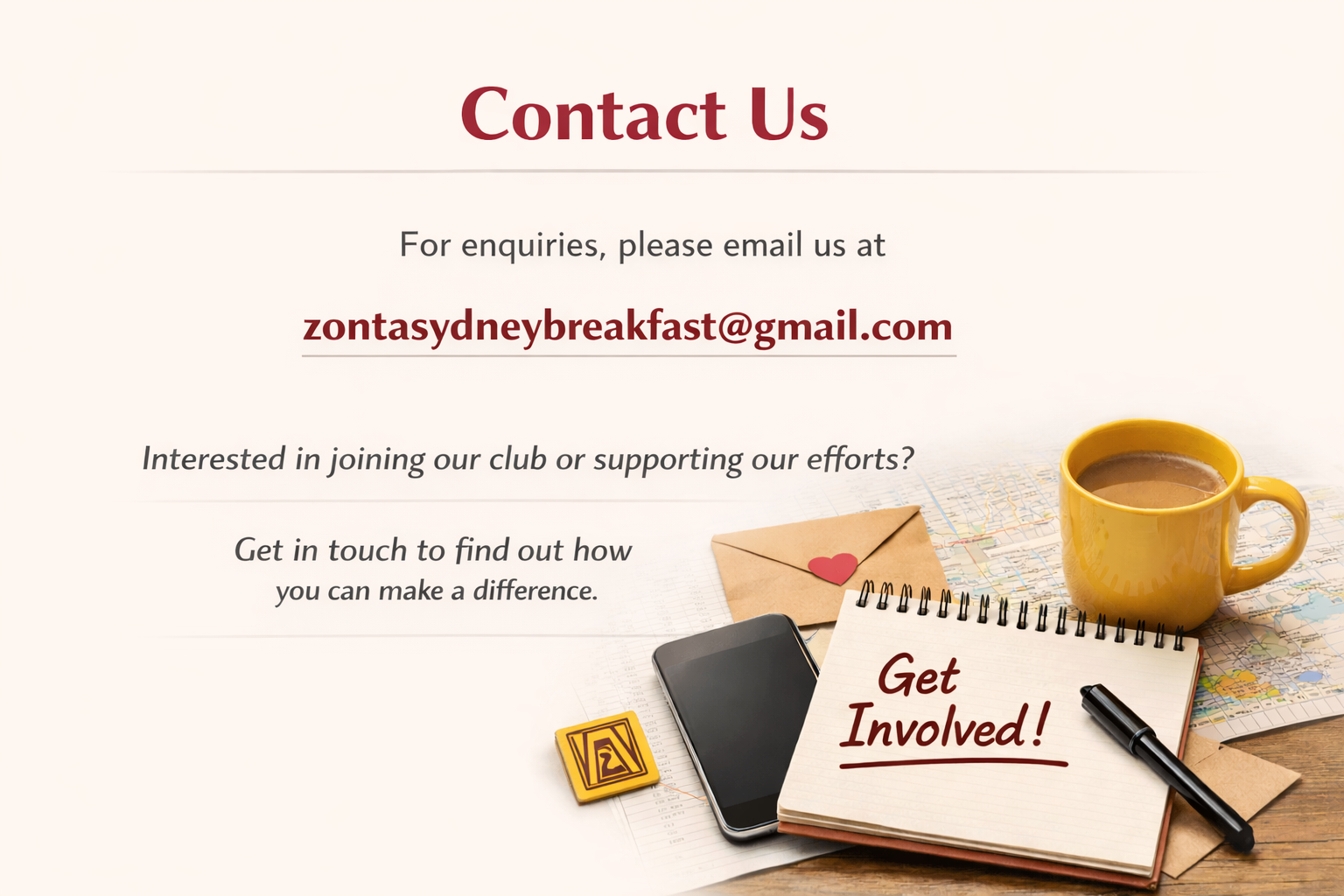 Contact Zonta Club of Sydney Breakfast